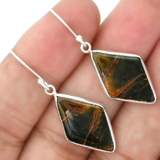 Turkish Rainforest Chrysocolla Earrings E-1001 SDE87825