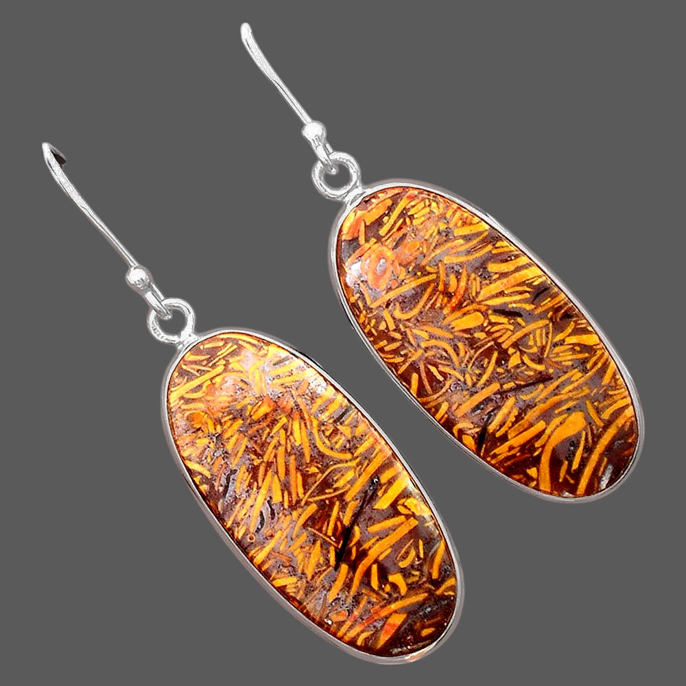 Natural Coquina Fossil Jasper India Earrings E-1001 SDE87870