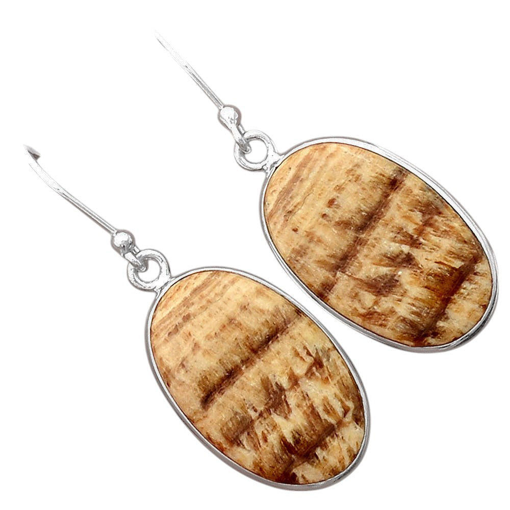 Natural Brown Aragonite Earrings E-1001 SDE87888