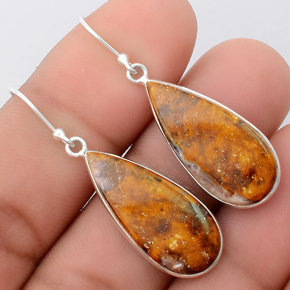 Natural Indian Blanket Jasper Earrings E-1001 SDE87910
