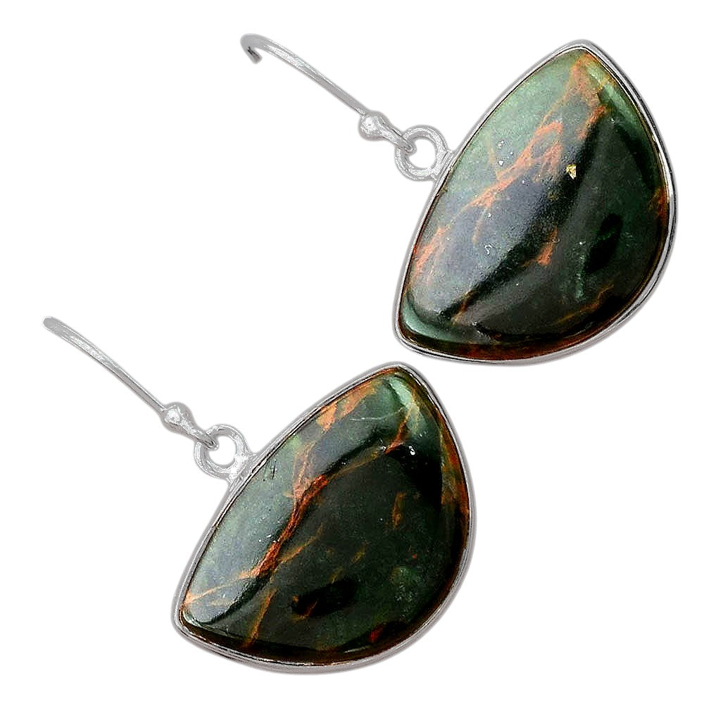 Natural Turkish Rainforest Chrysocolla Earrings E-1001 SDE87912