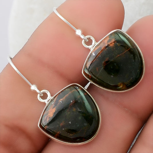 Natural Turkish Rainforest Chrysocolla Earrings E-1001 SDE87914