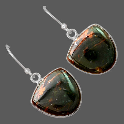Natural Turkish Rainforest Chrysocolla Earrings E-1001 SDE87914