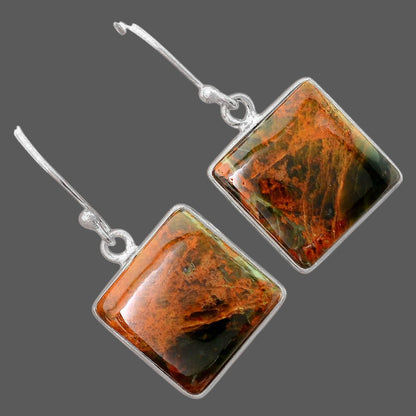 Natural Turkish Rainforest Chrysocolla Earrings E-1001 SDE87925