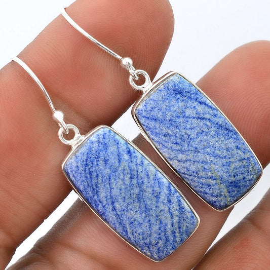 Natural Dumortierite Quartz Earrings E-1001 SDE87944