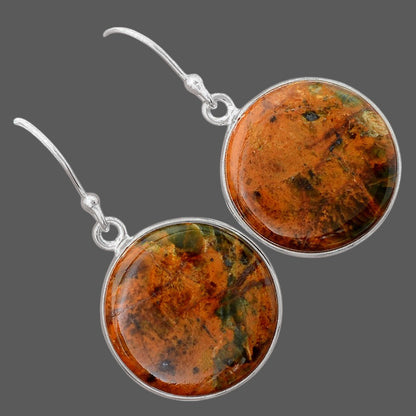 Natural Turkish Rainforest Chrysocolla Earrings E-1001 SDE87946