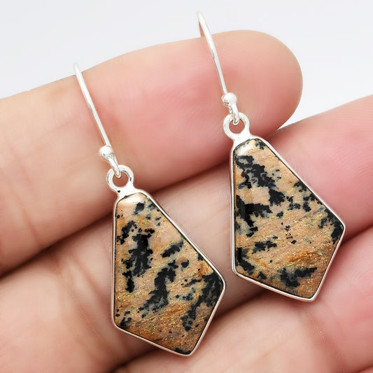 Natural Russian Honey Dendrite Opal Earrings E-1001 SDE87964