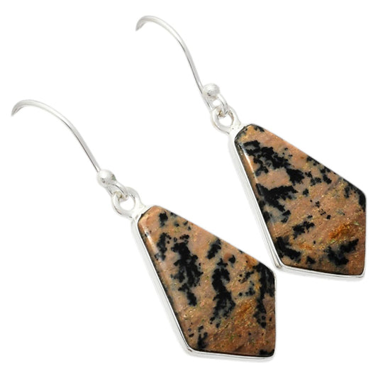 Natural Russian Honey Dendrite Opal Earrings E-1001 SDE87964