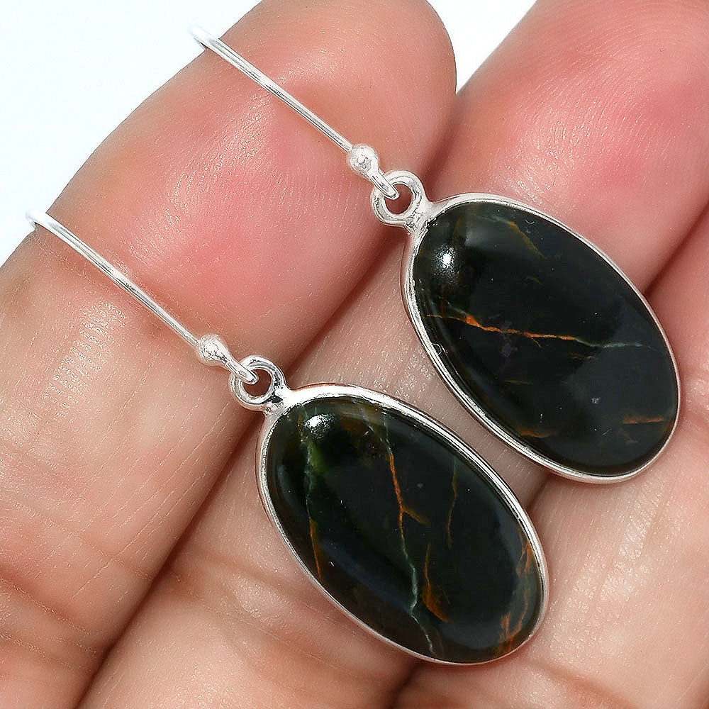 Turkish Rainforest Chrysocolla Earrings E-1001 SDE87988