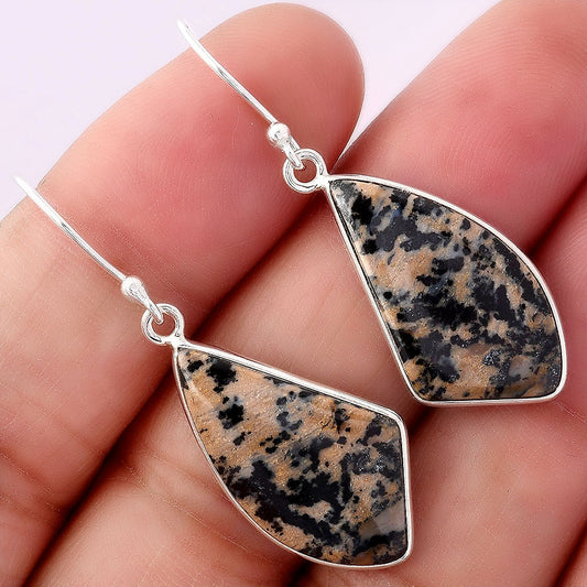 Natural Russian Honey Dendrite Opal Earrings E-1001 SDE87989