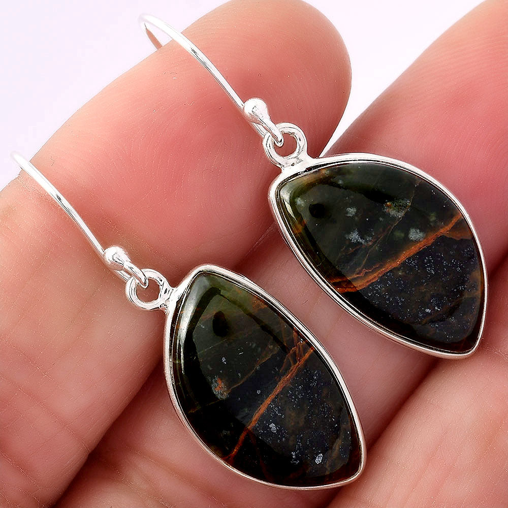 Turkish Rainforest Chrysocolla Earrings E-1001 SDE87999