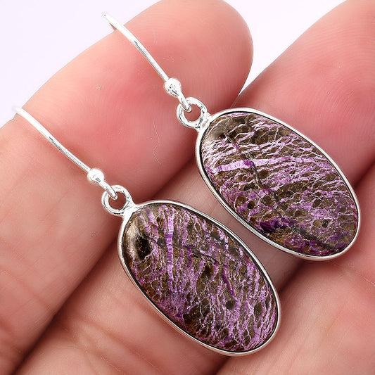 Natural Purpurite - South Africa Earrings E-1001 SDE88017