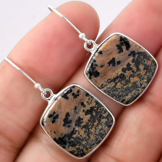 Natural Russian Honey Dendrite Opal Earrings E-1001 SDE88026