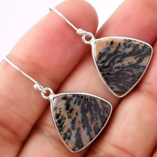 Natural Russian Honey Dendrite Opal Earrings E-1001 SDE88028