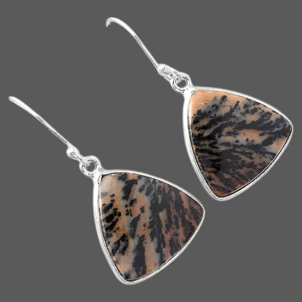 Natural Russian Honey Dendrite Opal Earrings E-1001 SDE88028