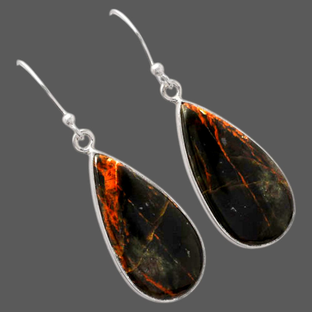 Turkish Rainforest Chrysocolla Earrings E-1001 SDE88051