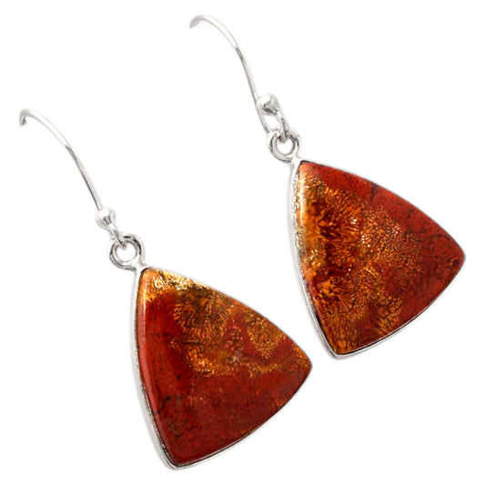 Natural Red Moss Agate Earrings E-1001 SDE88060