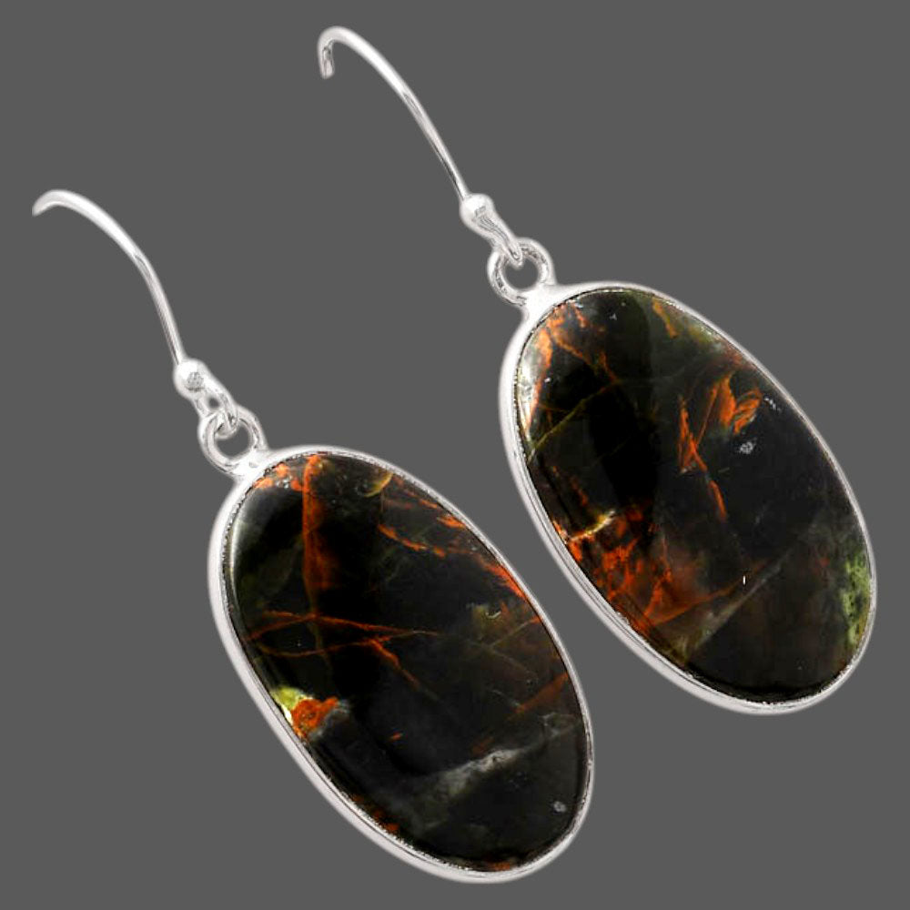 Turkish Rainforest Chrysocolla Earrings E-1001 SDE88097