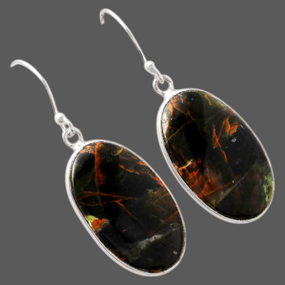 Turkish Rainforest Chrysocolla Earrings E-1001 SDE88097