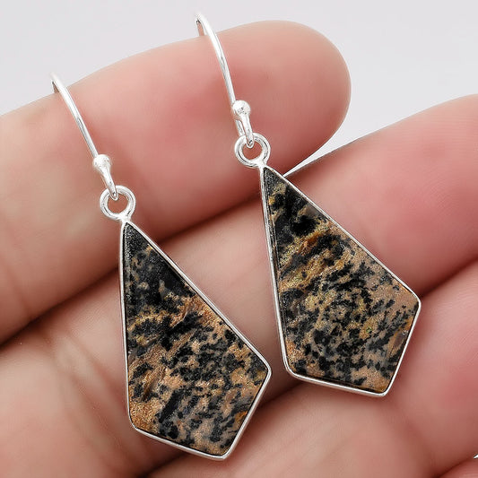 Natural Russian Honey Dendrite Opal Earrings E-1001 SDE88104