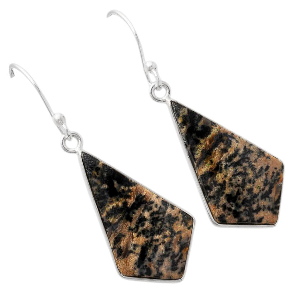 Natural Russian Honey Dendrite Opal Earrings E-1001 SDE88104