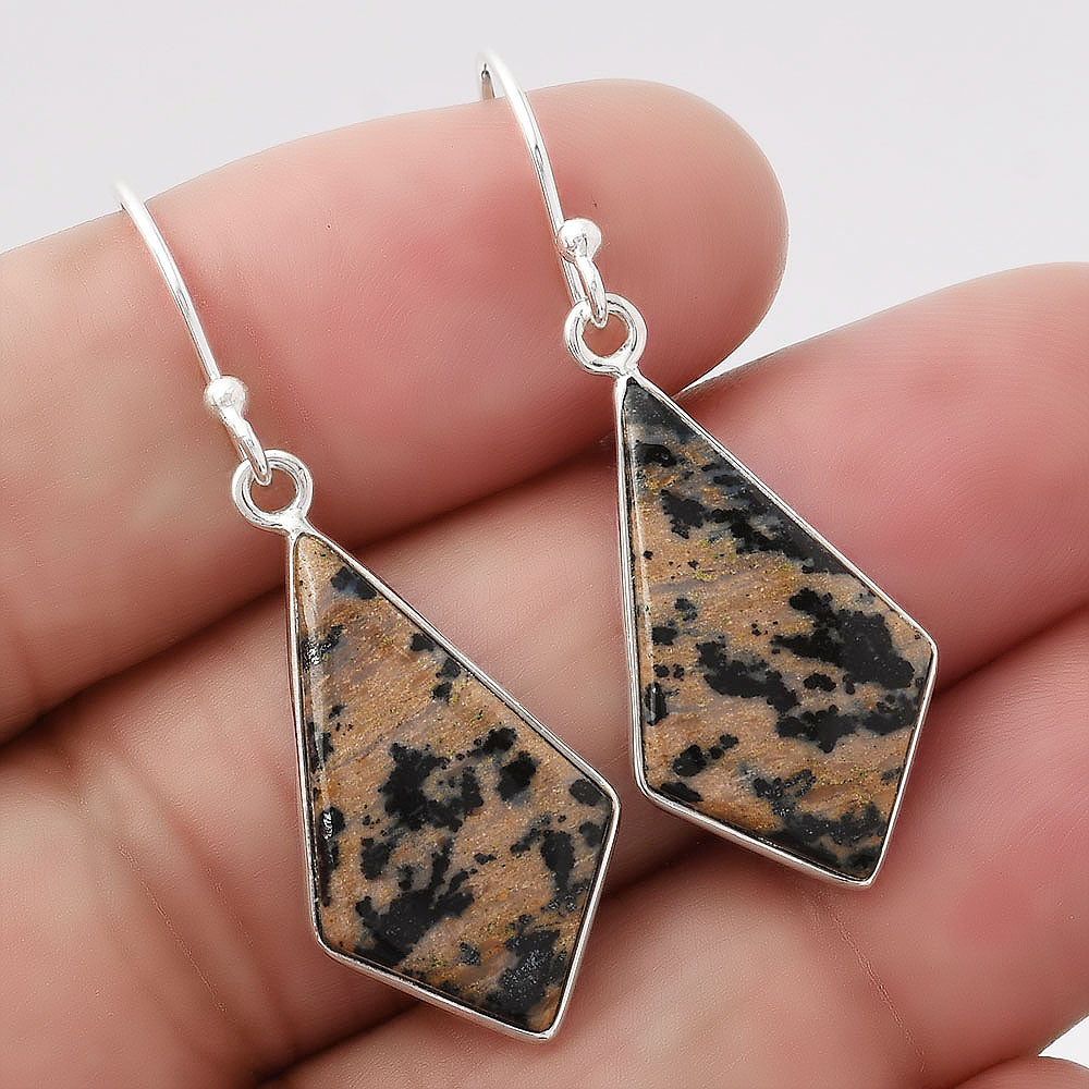 Natural Russian Honey Dendrite Opal Earrings E-1001 SDE88108