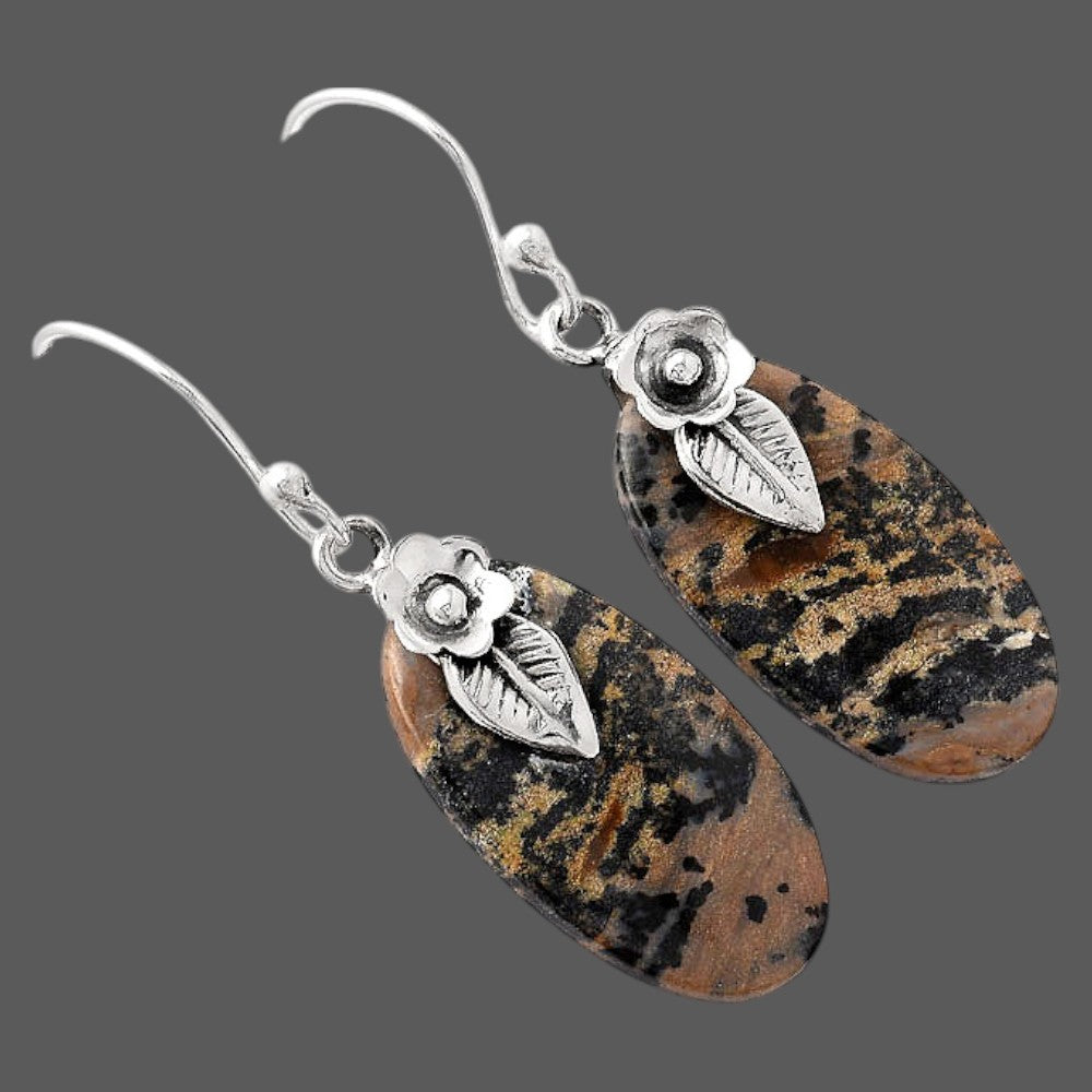 Natural Russian Honey Dendrite Opal Earrings E-1137 SDE88109