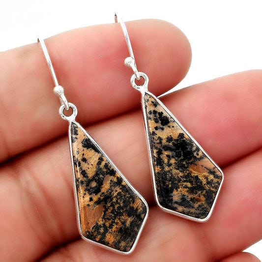 Natural Russian Honey Dendrite Opal Earrings E-1001 SDE88112