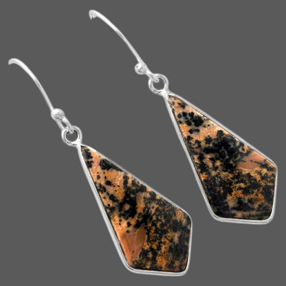 Natural Russian Honey Dendrite Opal Earrings E-1001 SDE88112