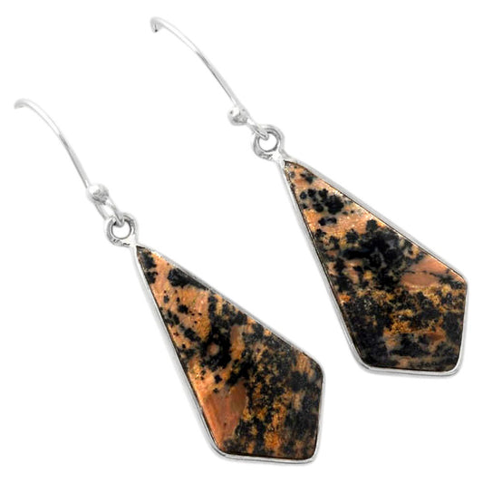 Natural Russian Honey Dendrite Opal Earrings E-1001 SDE88112