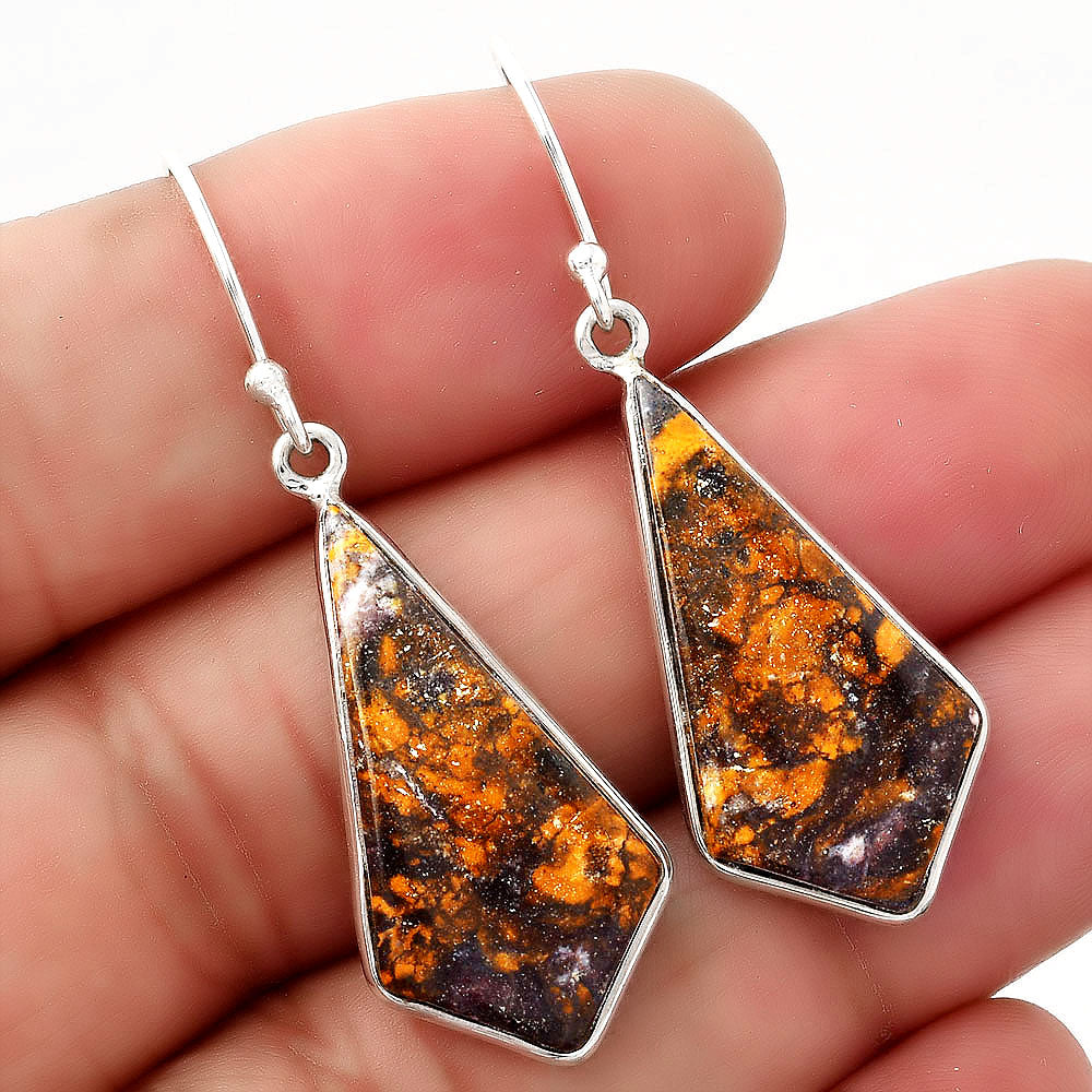 Natural Indian Blanket Jasper Earrings E-1001 SDE88113