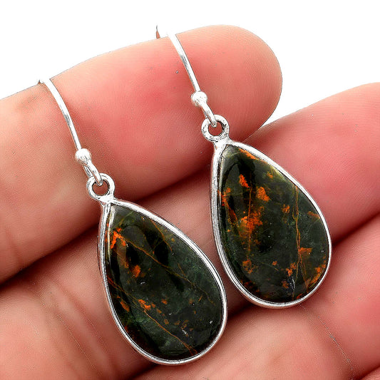 Natural Turkish Rainforest Chrysocolla Earrings E-1001 SDE88123