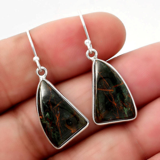 Natural Turkish Rainforest Chrysocolla Earrings E-1001 SDE88125