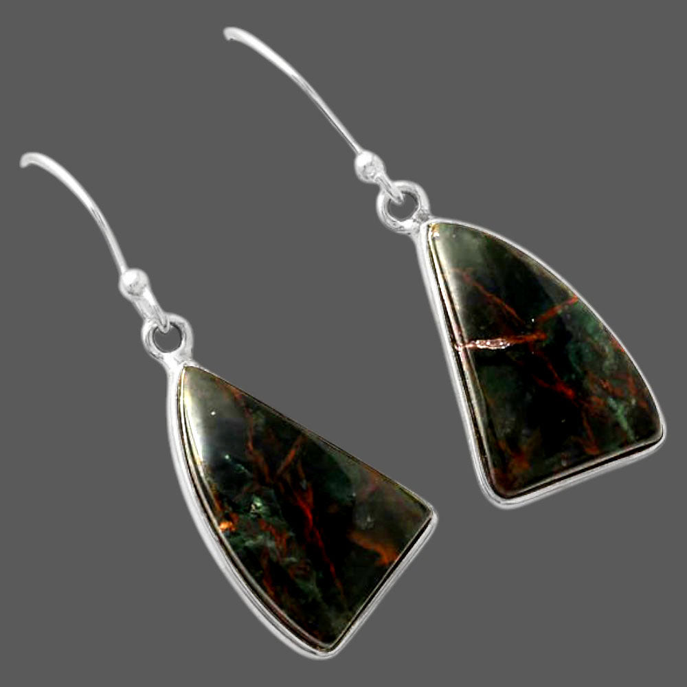 Natural Turkish Rainforest Chrysocolla Earrings E-1001 SDE88125