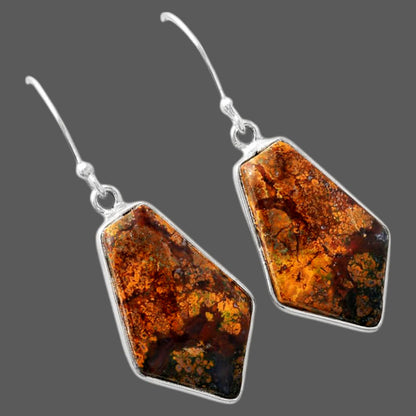 Natural Red Moss Agate Earrings E-1001 SDE88127