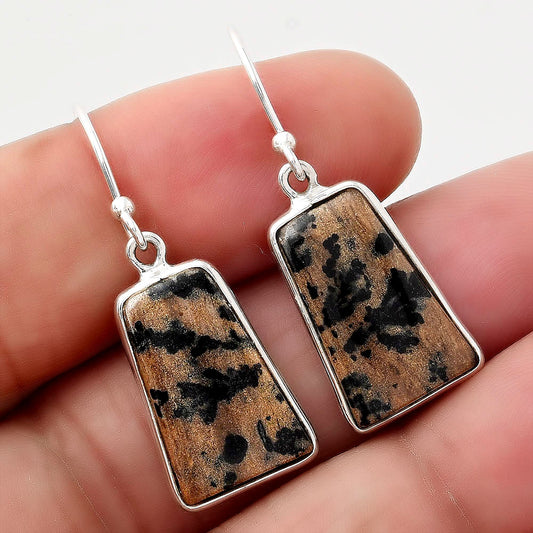 Natural Russian Honey Dendrite Opal Earrings E-1001 SDE88135