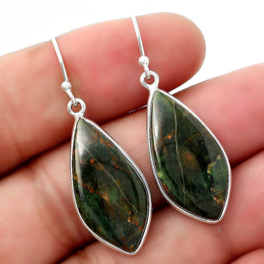 Natural Turkish Rainforest Chrysocolla Earrings E-1001 SDE88143