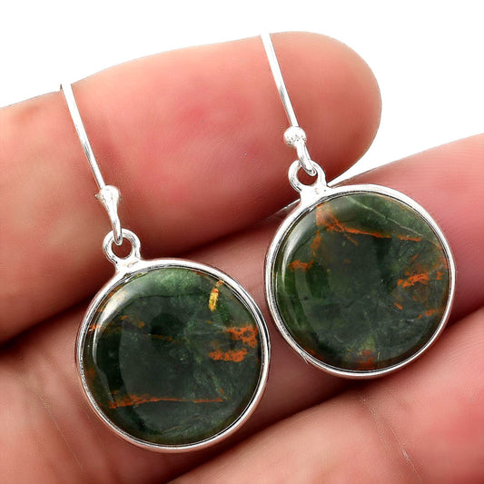 Natural Turkish Rainforest Chrysocolla Earrings E-1001 SDE88145