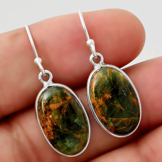 Natural Turkish Rainforest Chrysocolla Earrings E-1001 SDE88152