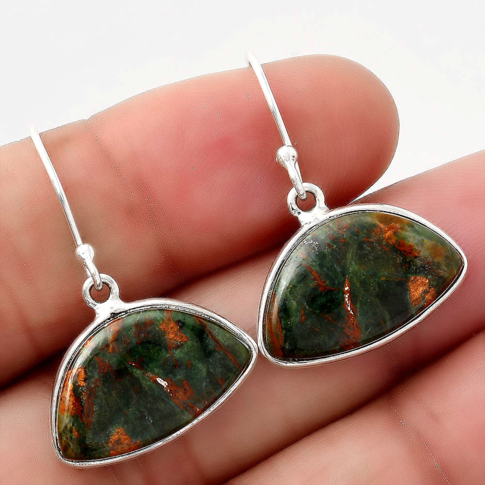 Natural Turkish Rainforest Chrysocolla Earrings E-1001 SDE88153