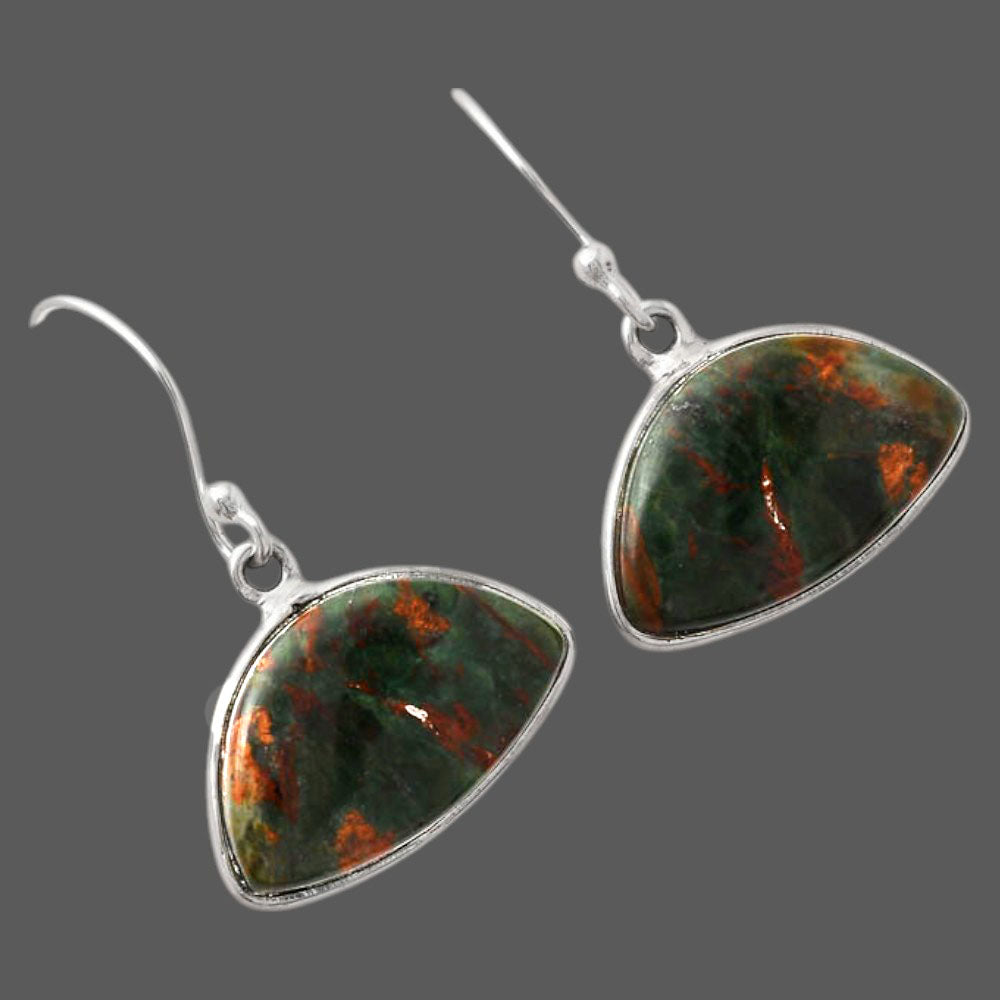Natural Turkish Rainforest Chrysocolla Earrings E-1001 SDE88153