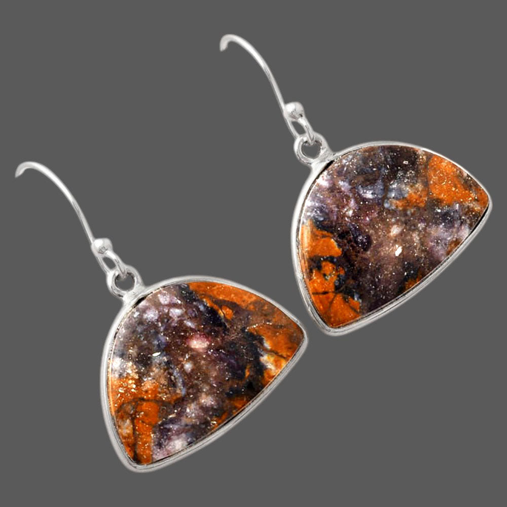 Natural Indian Blanket Jasper Earrings E-1001 SDE88157