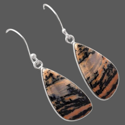 Natural Russian Honey Dendrite Opal Earrings E-1001 SDE88165