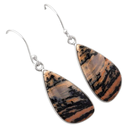 Natural Russian Honey Dendrite Opal Earrings E-1001 SDE88165