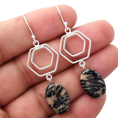 Natural Russian Honey Dendrite Opal Earrings E-1148 SDE88201