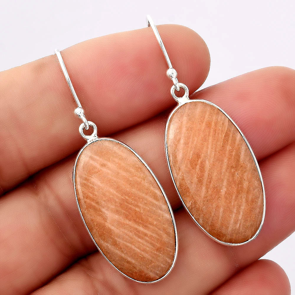 Natural Orange Amazonite Earrings E-1001 SDE88202