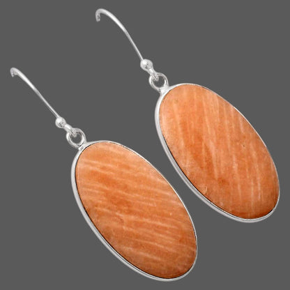 Natural Orange Amazonite Earrings E-1001 SDE88202