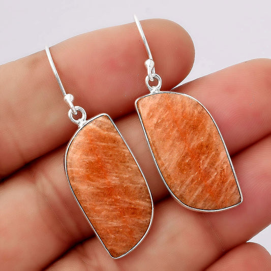 Natural Orange Amazonite Earrings E-1001 SDE88203