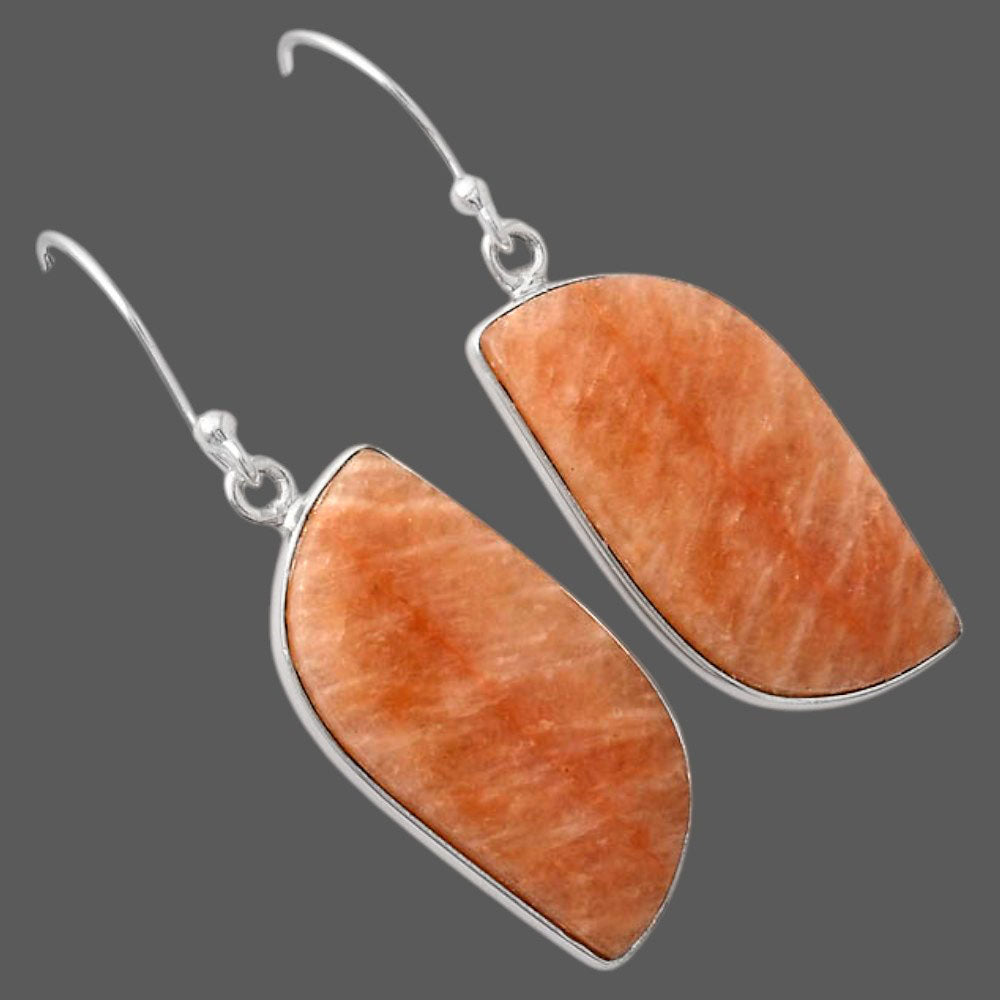 Natural Orange Amazonite Earrings E-1001 SDE88203