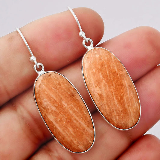 Natural Orange Amazonite Earrings E-1001 SDE88204